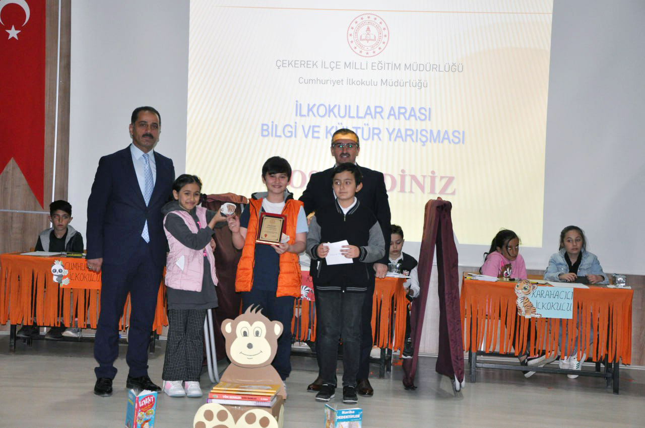 Çekerek İlçe Milli Eğitim Müdürlüğü öncülüğünde ilkokullar arası bilgi ve