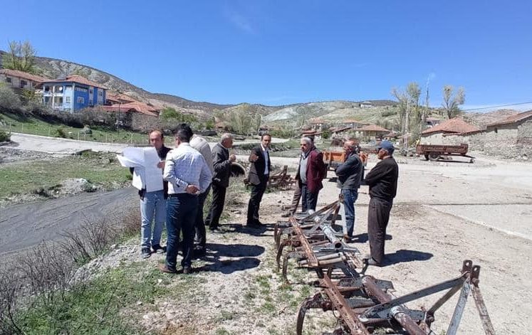 Kadışehri İlçesine bağlı Gümüşdiğin köyüne yapılacak olan taşkın koruma inşaatı