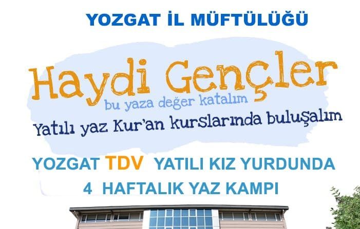 Yozgat İl Müftülüğü tarafından yatılı kız kuran kursuna kayıt yaptırmak