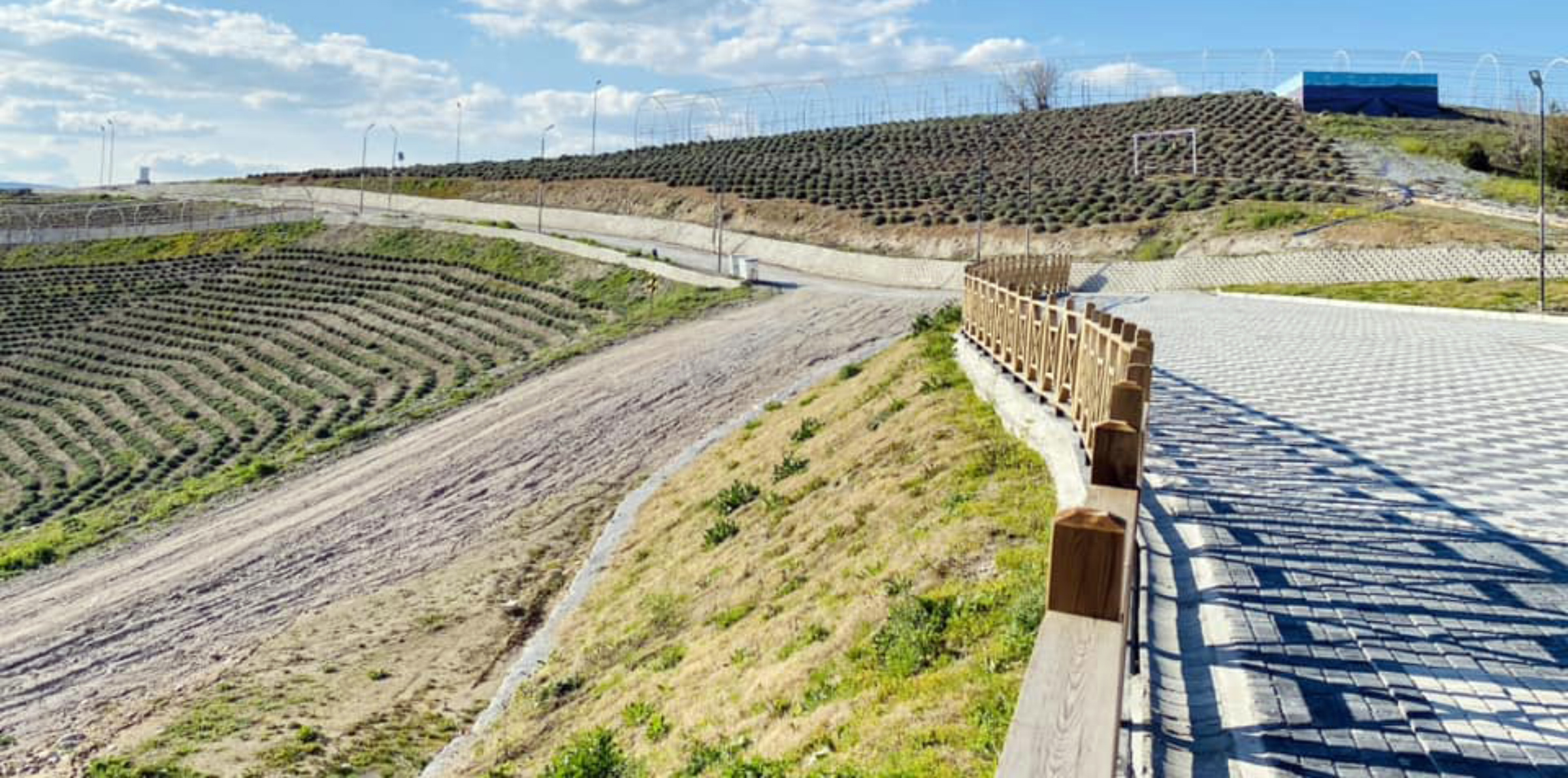 Yozgat’ın Çekerek ilçesinde baraj suları ortasında oluşturulan Lavanta Adası içerisinde