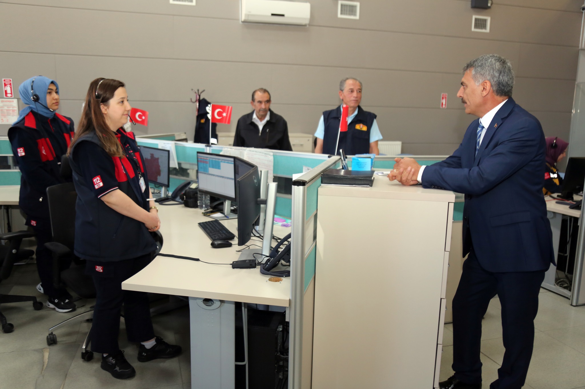 Yozgat Valisi Mehmet Ali Özkan, 112 Acil Çağrı Merkezi'ne yapılan