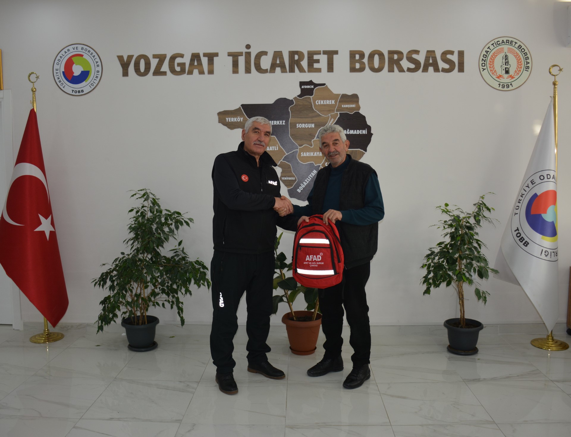 Yozgat Ticaret Borsası, İl Afet ve Acil Durum Müdürlüğü (AFAD)