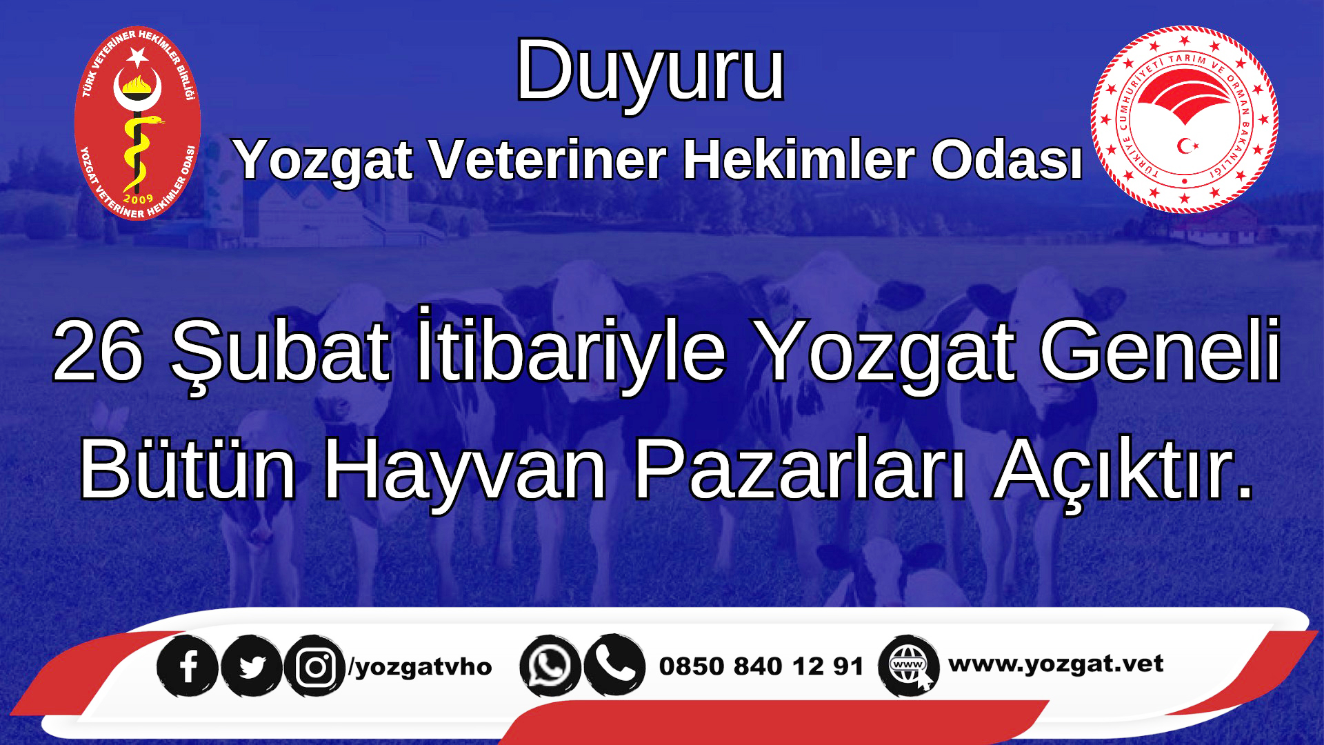 Yozgat Veteriner Hekimler Odası Başkanı Faruk Anteplioğlu, resmi sosyal medya