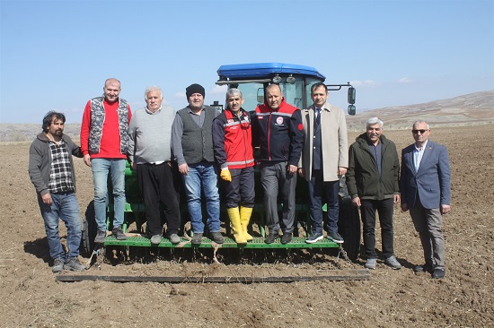 Yozgat'ta yerli mercimek çeşitlerinin yaygınlaştırılması çalışmaları kapsamında Yeşil Mercimek demonstrasyon