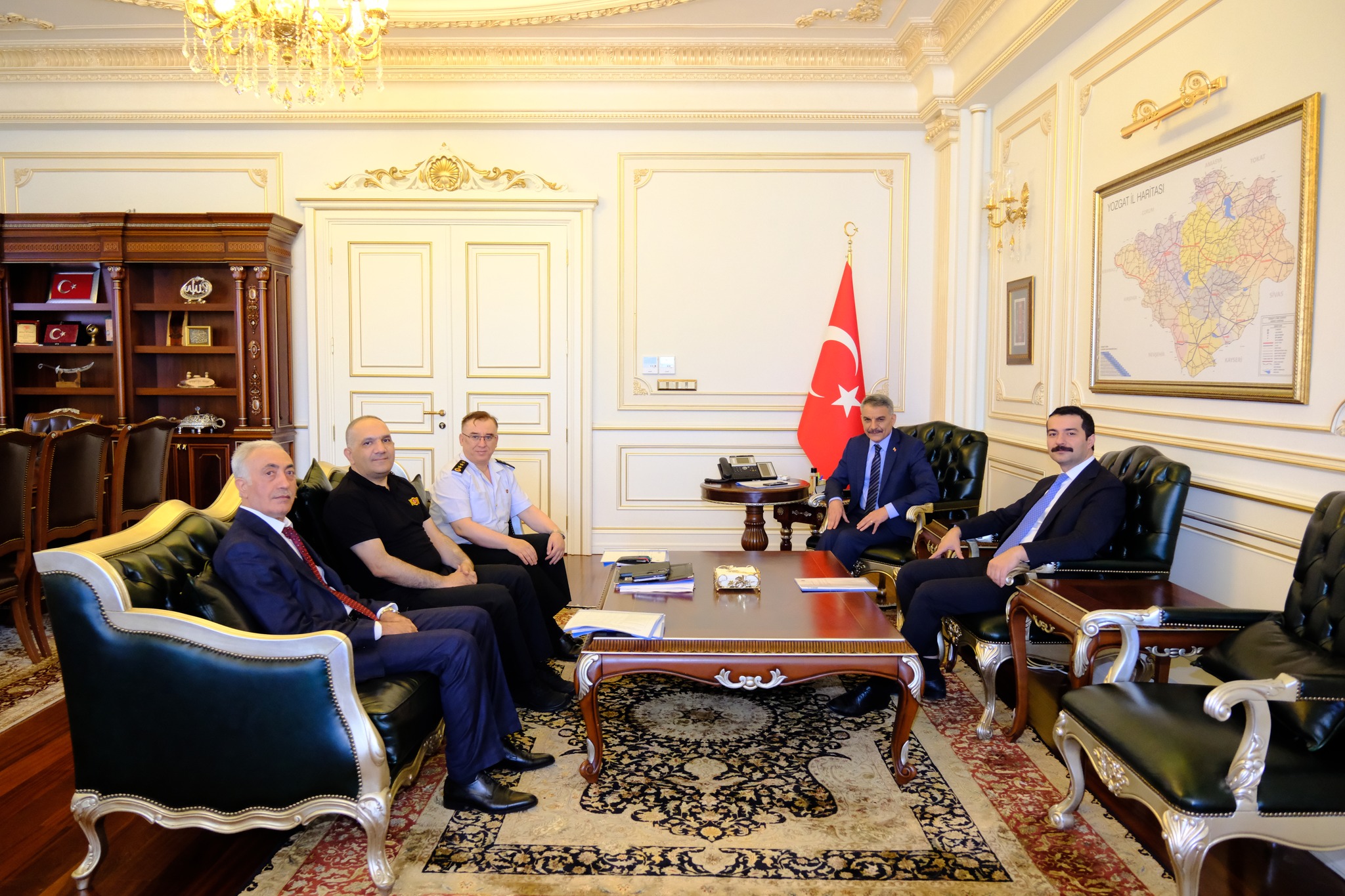 Yozgat Valisi Mehmet Ali Özkan başkanlığında, Cumhuriyet Başsavcısı Recep Sevgili,