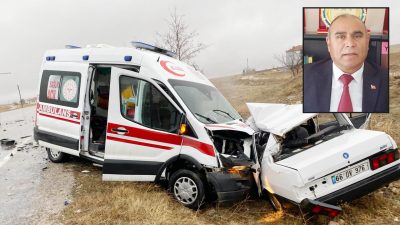 Boğazlıyan ilçesinde sabah saatlerinde meydana gelen trafik kazasında, hasta taşıyan
