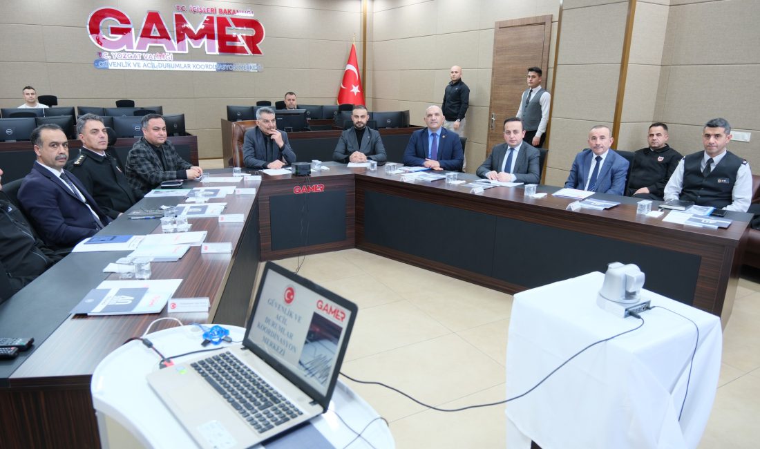 Yozgat Valiliği’nde, Güvenlik ve Acil Durumlar Koordinasyon Merkezi (GAMER) İzleme,