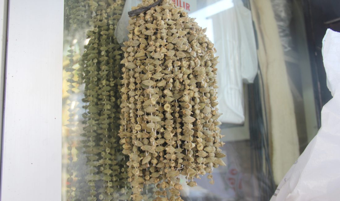 Yozgat'ta kış aylarında da tüketilebilmesi amacıyla kurutulup iplere dizilerek satışa