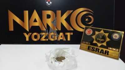 Yozgat İl Emniyet Müdürlüğü narkotik suçlarla mücadele kapsamında bir operasyon