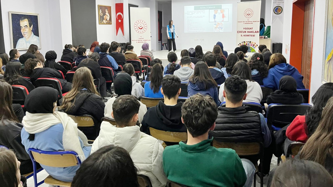 Yozgat İl Millî Eğitim Müdürlüğü himayelerinde, Aile ve Sosyal Hizmetler