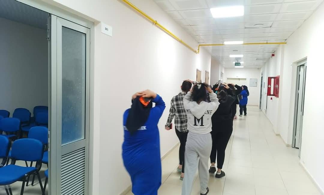 Yozgat AFAD ekipleri, Türkiye Diyanet Vakfı Çekerek Kız Öğrenci Yurdu'nda