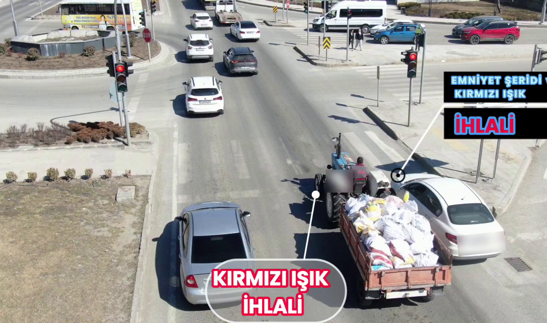 Yozgat İl Emniyet Müdürlüğü, trafik güvenliğini artırmak amacıyla drone destekli
