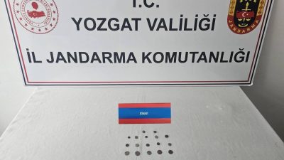 Jandarma operasyonunda 17 adet tarihi sikke Edinilen bilgilere göre, Yozgat