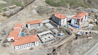 Yozgat’ta yapımı süren Endüstri Meslek Lisesi inşaatı tüm hızıyla devam