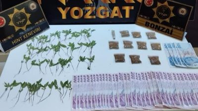 Yozgat İl Emniyet Müdürlüğü Narkotik Suçlarla Mücadele Şube Müdürlüğü ekipleri,