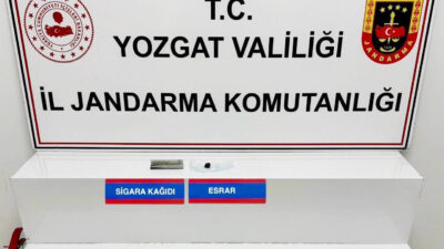 Boğazlıyan ilçesinde uyuşturucu ile mücadele kapsamında gerçekleştirilen müşterek operasyonda 2
