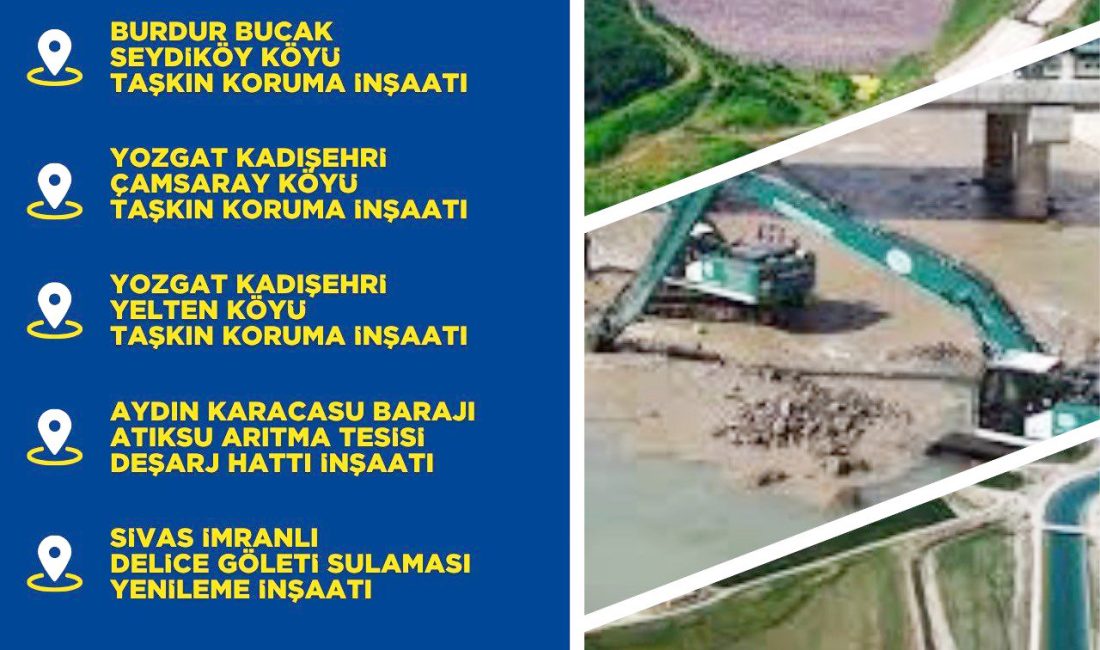 Devlet Su İşleri (DSİ) Genel Müdürlüğü tarafından yürütülecek olan ve