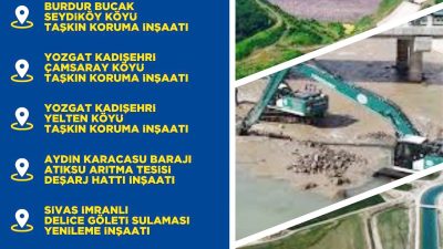 Devlet Su İşleri (DSİ) Genel Müdürlüğü tarafından yürütülecek olan ve