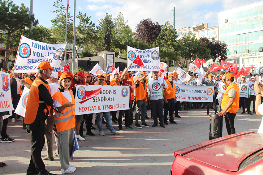 Yozgat’ta TÜRK-İŞ’e bağlı sendikalar, kamu işçilerine yönelik toplu sözleşme teklifini