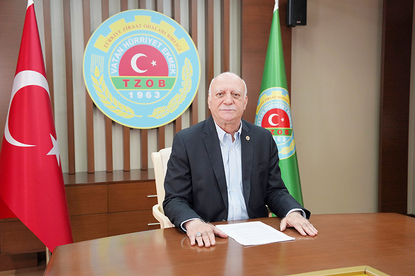 Türkiye Ziraat Odaları Birliği (TZOB) Genel Başkanı Şemsi Bayraktar, Ekim