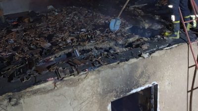 Yozgat Merkeze Bağlı Sağlık köyünde bir evde çıkan yangını Yozgat