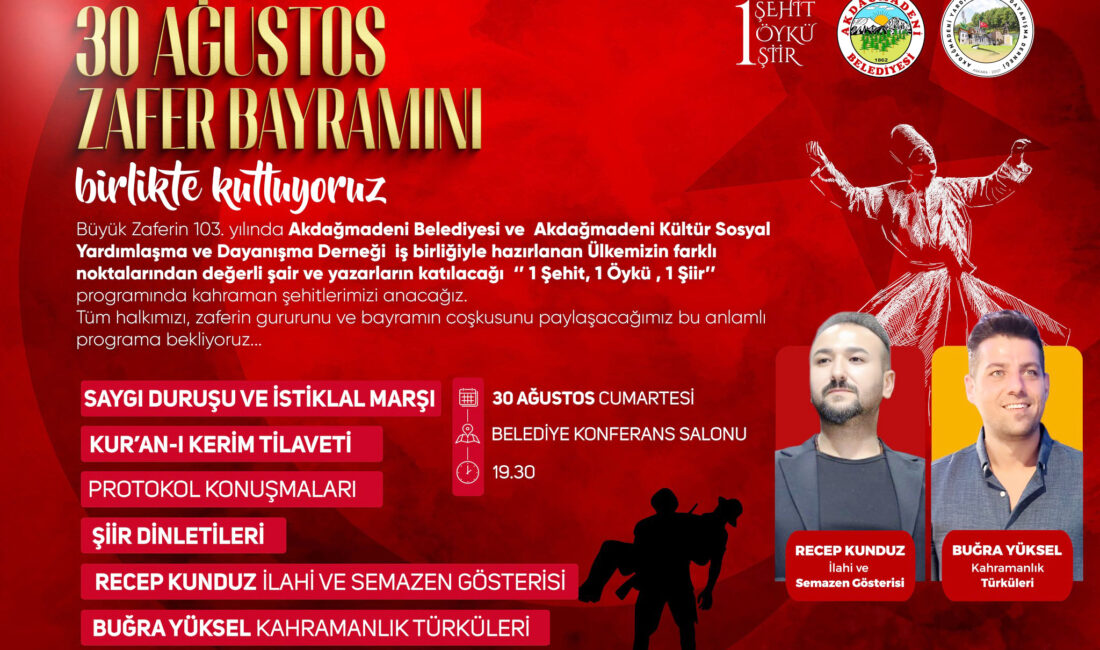 Akdağmadeni Belediye Başkanı Nezih Yalçın, 30 Ağustos Zafer Bayramı’nın 103.