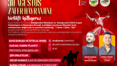 Akdağmadeni Belediye Başkanı Nezih Yalçın, 30 Ağustos Zafer Bayramı’nın 103.