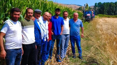Gülşehri beldesinde çiftçilerin merakla beklediği silajlık mısır hasadı başladı. Tarım