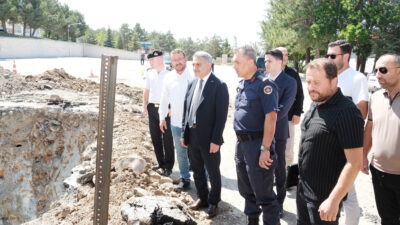 Yozgat Valisi Mehmet Ali Özkan, inşaat çalışmaları devam eden İl