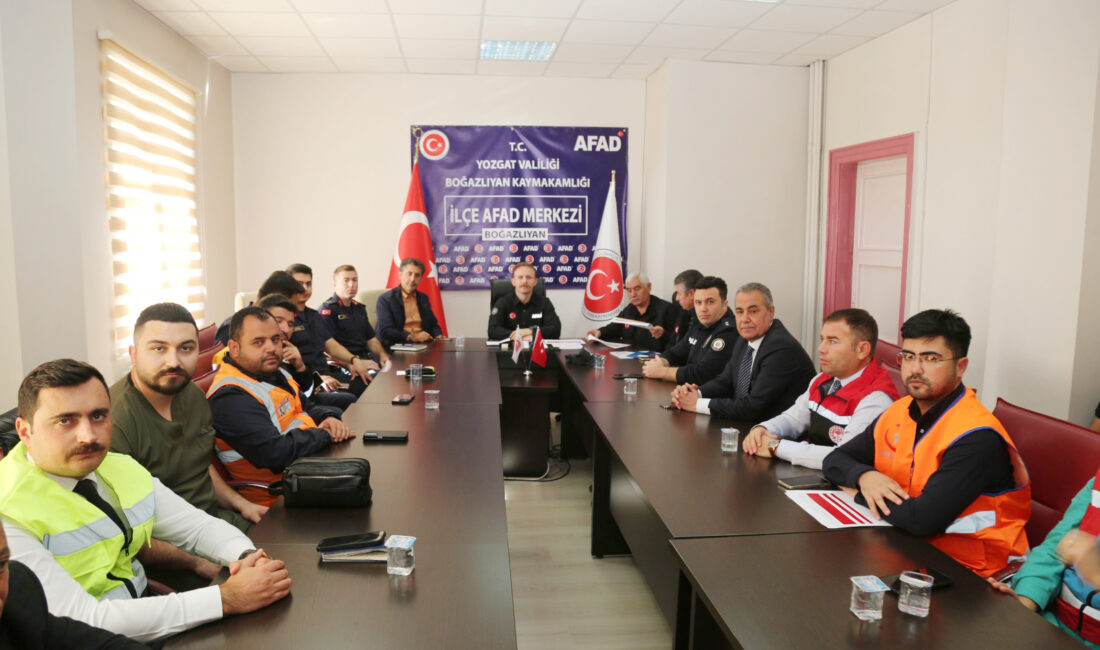 Yozgat İl AFAD Müdürlüğü koordinasyonunda Boğazlıyan ilçesinde gerçekleştirilen deprem tatbikatı,