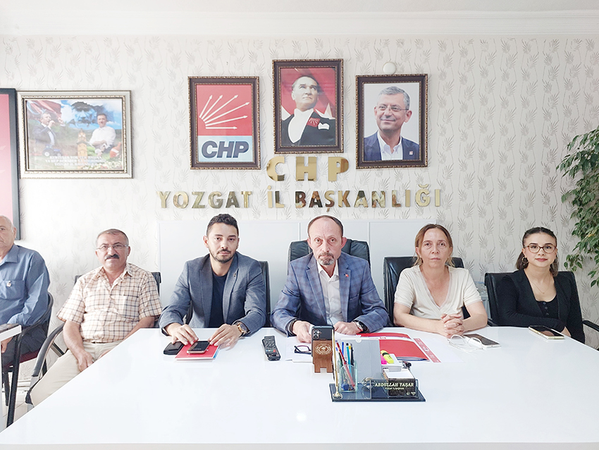 Cumhuriyet Halk Partisi (CHP) Yozgat İl Sekreteri Serdar Boztepe, CHP’nin