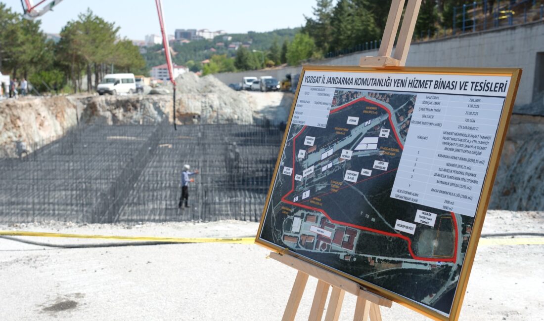 Yozgat’ta İl Jandarma Komutanlığı için yapımına başlanan Yeni Hizmet Binası