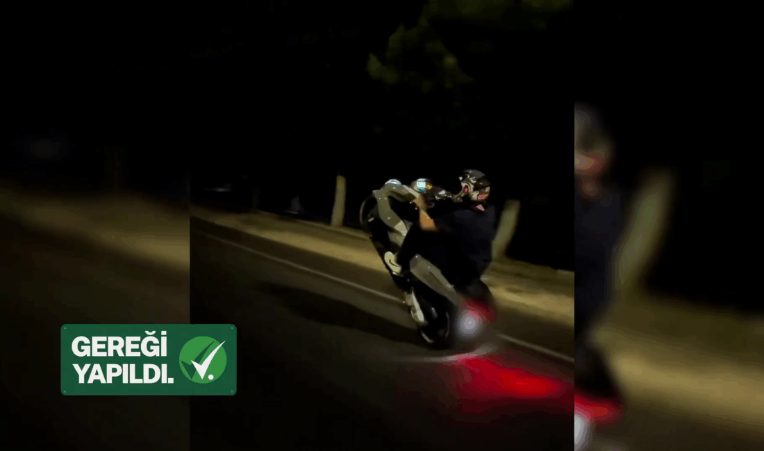 İçişleri Bakanı Ali Yerlikaya, trafikte akrobatik hareketlerde bulunarak can ve