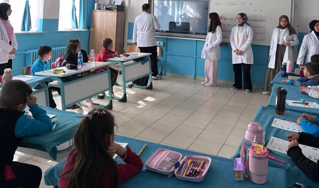 Yozgat Bozok Üniversitesi Yeryüzü Doktorları Topluluğu, minik öğrencilere hijyen ve