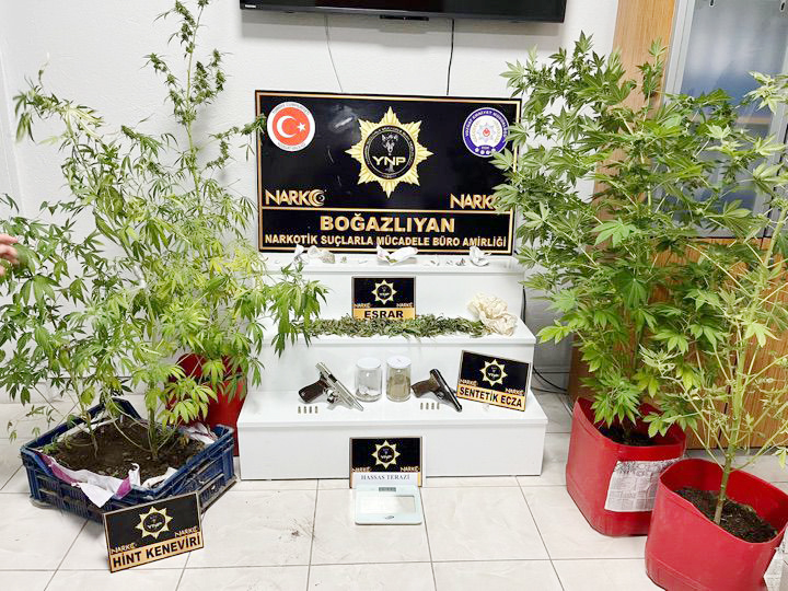 Yozgat İl Emniyet Müdürlüğü ekipleri, uyuşturucu ile mücadele kapsamında Boğazlıyan