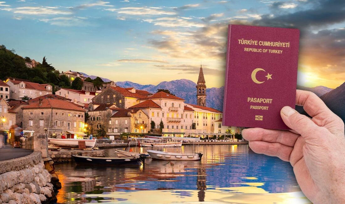 Karadağ, 30 Ekim 2025 itibarıyla bordo pasaport sahibi Türk vatandaşları