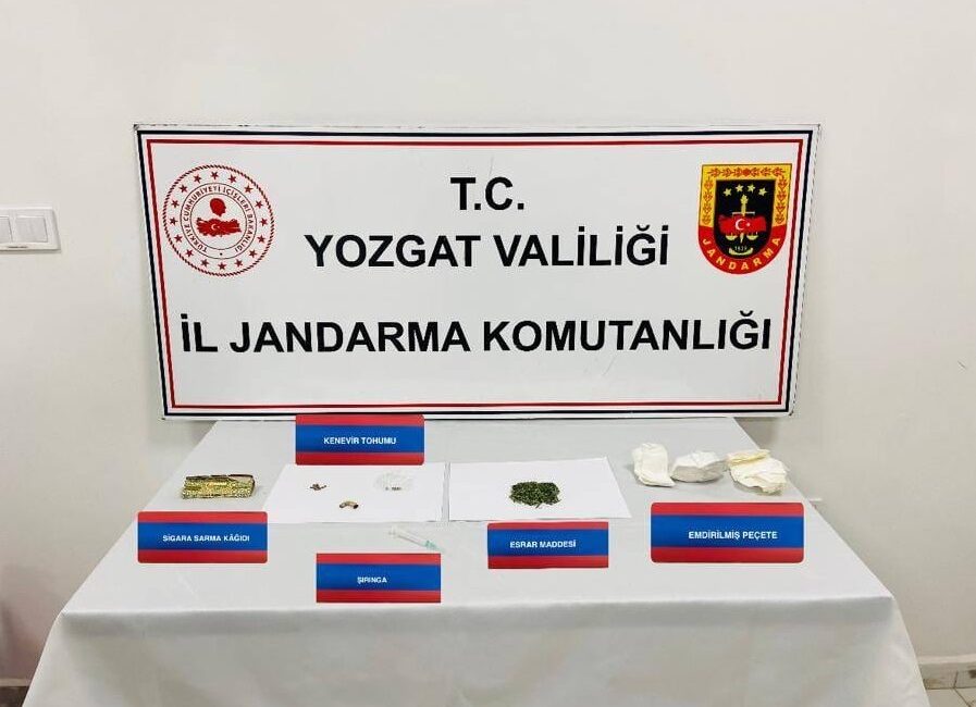 Yozgat İl Jandarma Komutanlığı Narkotik Şube Müdürlüğü ile Yerköy İlçe