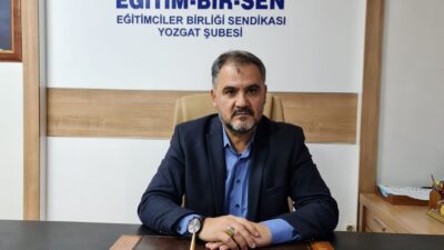 Eğitim Bir-Sen Yozgat Şube Başkanı Kenan Şerefli, 15 Nisan 2025’te