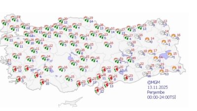Yozgat’ta mevsim normallerinin üzerinde seyreden hava sıcaklıkları Perşembe günü yerini