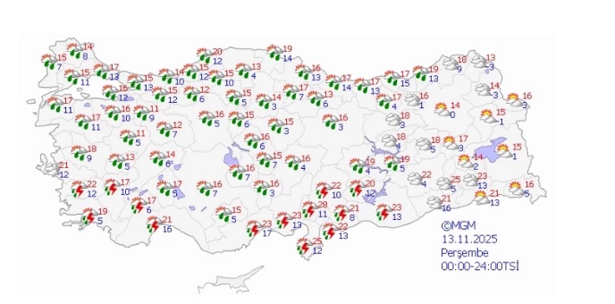 Yozgat’ta mevsim normallerinin üzerinde seyreden hava sıcaklıkları Perşembe günü yerini