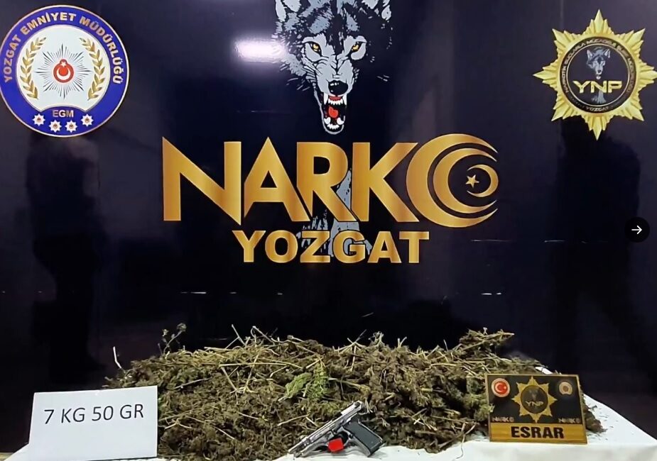 Yozgat İl Emniyet Müdürlüğü, Narkotik Suçlarla Mücadele kapsamında yürüttüğü başarılı