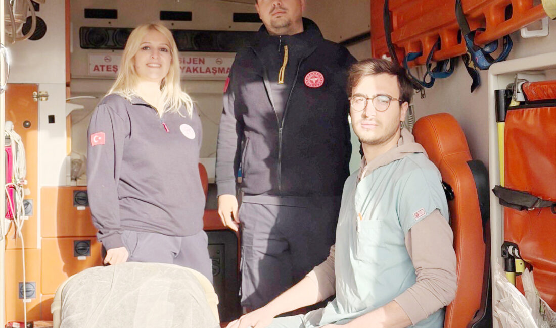 Yozgat’ın Kadışehri ilçesinde, hastaneye sevk sırasında aniden başlayan doğum sancıları