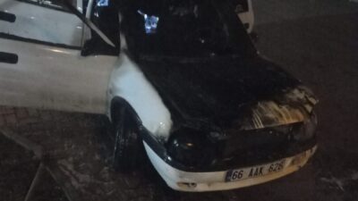 Yozgat’ta Cezaevi yolu TOKİ konutları önünde park halinde bulunan bir