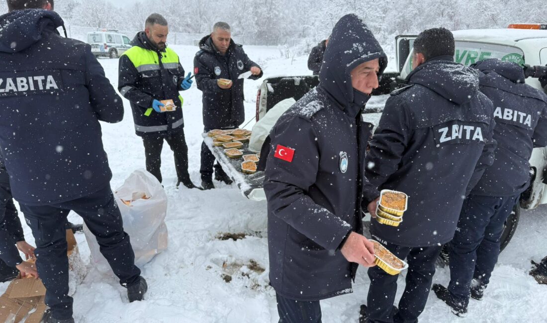 Yozgat Belediyesi Zabıta Müdürlüğü, ilde etkili olan kar yağışı nedeniyle