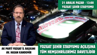 AK Parti Yozgat İl Başkanı Av. Hasan Kandemir, Yozgatlı futbolseverlerin