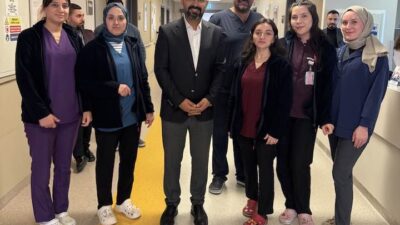 Sağlık-Sen Yozgat Şube Başkanı Gökhan Eroğlu, beraberinde yönetim kurulu üyeleriyle