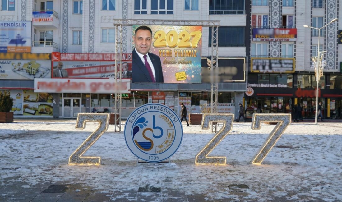 Sorgun Belediyesi, Şakir Efendi Şehir Meydanı’nda yeni yıl kutlamaları kapsamında