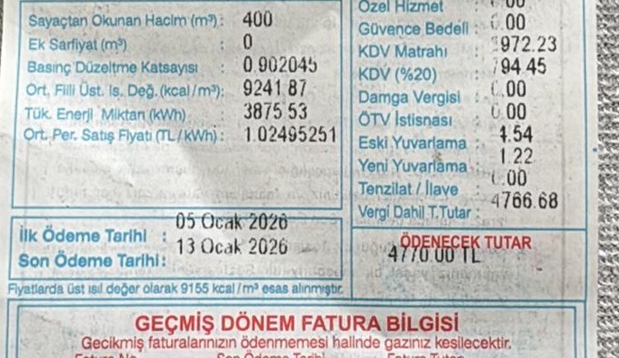 Kış aylarının etkisini artırmasıyla birlikte Yozgat’ta doğalgaz faturaları vatandaşın belini
