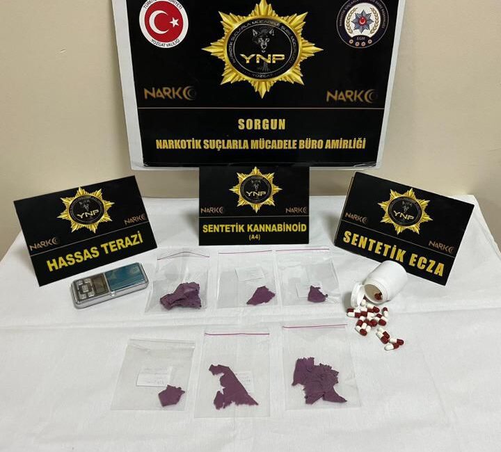 Yozgat İl Emniyet Müdürlüğü Narkotik Suçlarla Mücadele Şube Müdürlüğü ekipleri