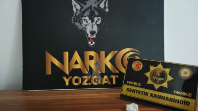 Yozgat İl Emniyet Müdürlüğü Narkotik Suçlarla Mücadele Şube Müdürlüğü ekiplerince